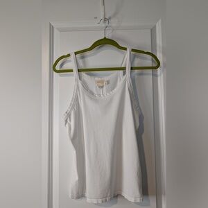 NATION LTD Rebecca Organic Cotton Strappy Tank White Size Medium
